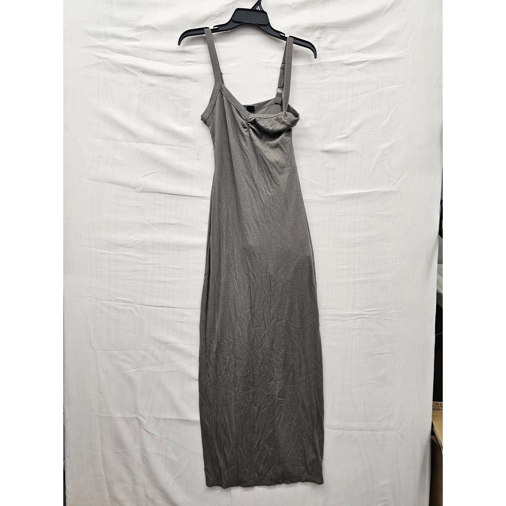 Wild Fable Womens Ribbed Cardigan Dress Gray Rayon‎ Blend Casual Size Small